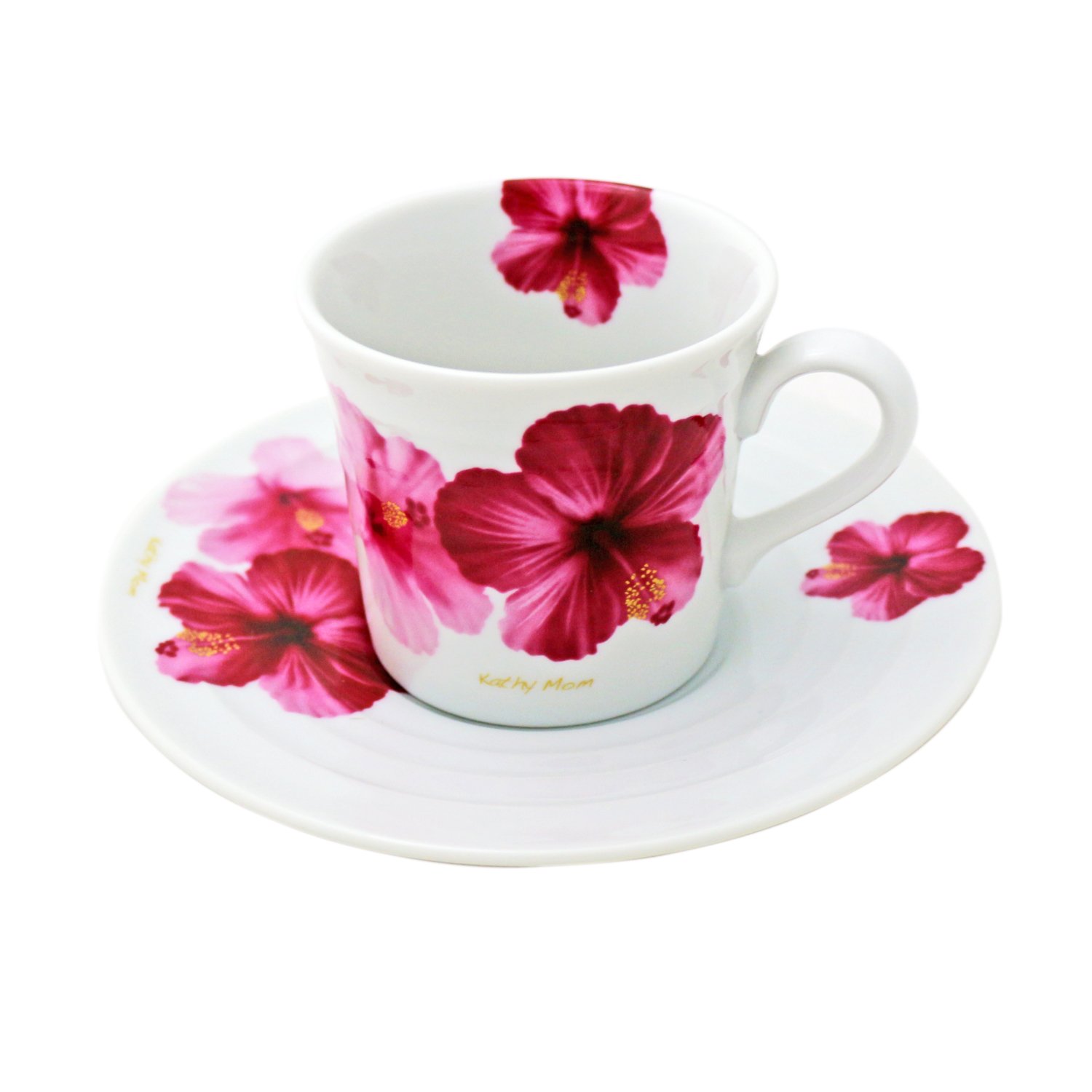 美しい古美術◾️蔵から美しいハイビスカスのような特大サイズの大皿が出てかきました。 ハイビスカス 145mm角（小皿） - 株式会社グラスアート藍